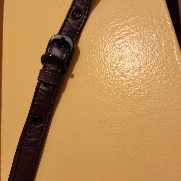 Matt and Natt cross body brown embossed purse. - Picture 3 of 7